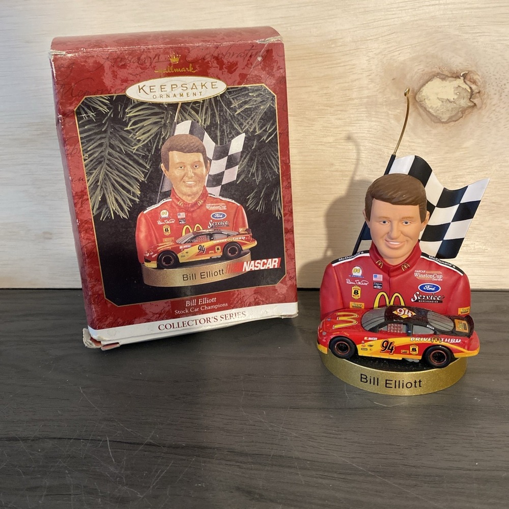 Nascar Hallmark Keepsake Ornament Bill Elliott Used.